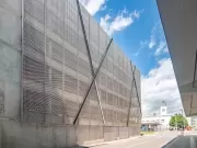 The exterior cladding of the Aupark Hradec Králové shopping center 