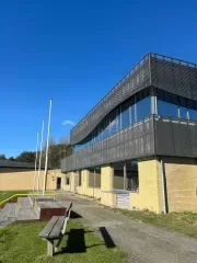 Facade elements of the swimming pool building