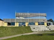Facade elements of the swimming pool building